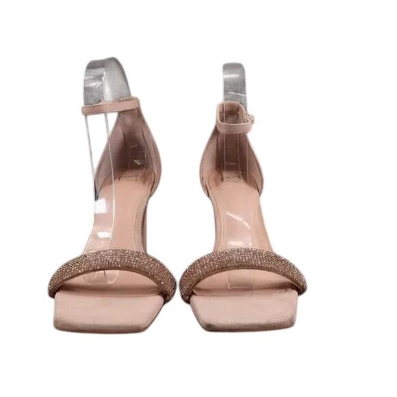 Marc Fisher Shoes Womens 7.5 Sandal Block Heel Ankle Strap Square Toe Leather - Picture 2 of 12